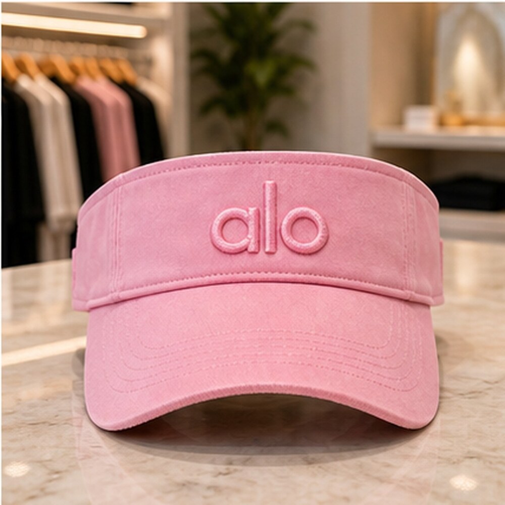ALO Yoga Pink Summer Open Top Visor Hat OS